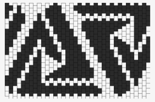Triangle Pattern Kandi Pattern - Monochrome #8652353