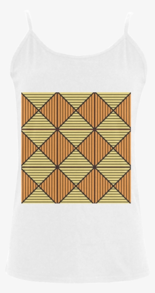 Geometric Triangle Pattern Women's Spaghetti Top (model - Active Tank #8652613