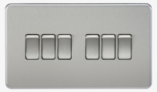 Knightsbridge Screwless 10a 6g 2 Way Light Switch Brushed - Light Switch #8653391