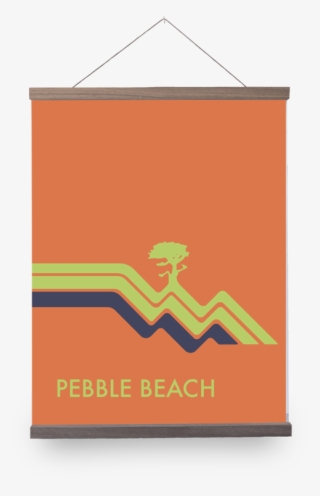 Pebble Beach Waves Orange Giclée Print - Graphic Design #8654793