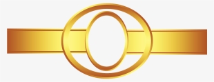 Gold Banner Png - Transparent Background Gold Oval Frame Png #8655874