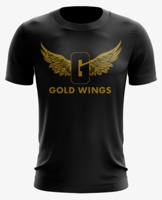 Image Of Mens Gold Wings Emblem Tee #8656805