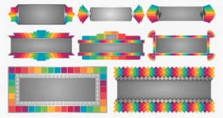 Banner,set,colorful,art - Art Deco Banner #8656987