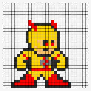 Reverse Flash Perler Bead Pattern - Pixel Art Reverse Flash #8657462