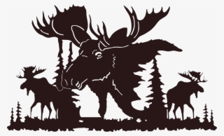 Picsonmetal - Com - Moose - Moose Metal Wall Art #8659311