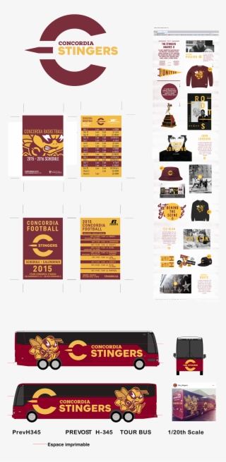 Preliminary Mock-ups For The Team Bus, Managed The - Concordia Football #8660226
