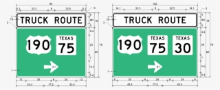 Large Advanced Truck Route Sign Assembly Sign Details - Seat Belt Sign #8660573