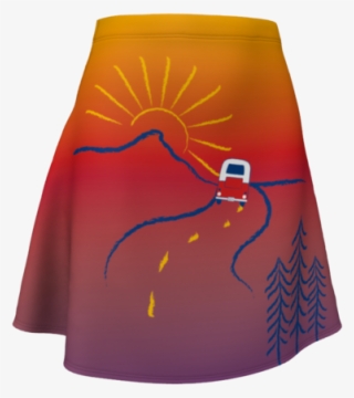 On The Road Women's Flare Skirt - Lampshade #8666034
