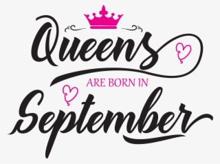 Queens Are Born In September Svg - Calligraphy #8667981