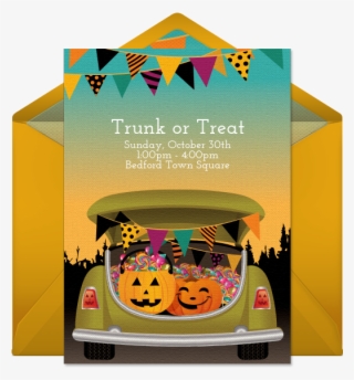Trunk Or Treat Online Invitation - Trunk Or Treat Invitation #8668825