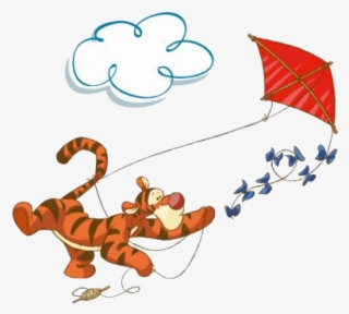 Free Png Download Kitedisney - Pooh And Tigger Flying Kite #8670914