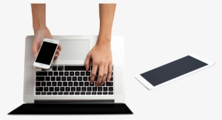 Laptop - Hands At Laptop Png #8671676