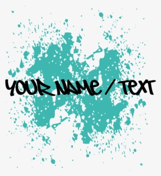 Blue Paint Splatter Body Suit - Calligraphy #8672139