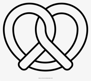 Vector Stock Pretzel Clipart Black And White - Pretzel Coloring Book #8673051