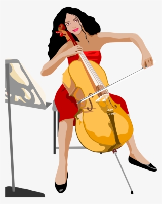 This Free Icons Png Design Of Female Cello Player #8674725