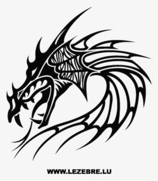 Dragon 28 - Dragon Head Tribal Tattoo #8678029