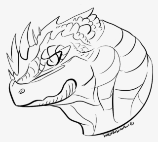 Free Dragon Head Base - Line Art #8678180
