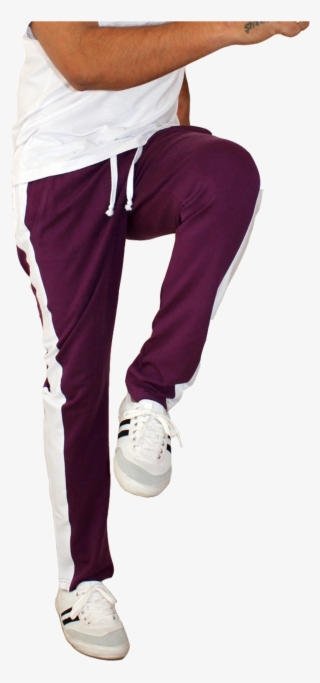 Odalis 155 Purple With White Stripes Track Pants - Purple Pants With White Stripe #8678215