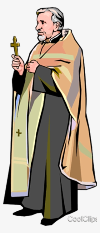 Priest Royalty Free Vector Clip Art Illustration Vc001233 - Cartoon #8678480