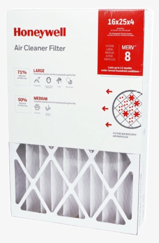 Honeywell High Efficiency 16x25x4 Air Cleaning Filter - Honeywell #8678517