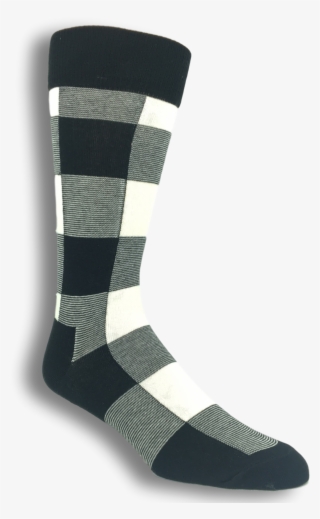 Black And White Lumberjack Socks By Happy Socks - Sock #8680388
