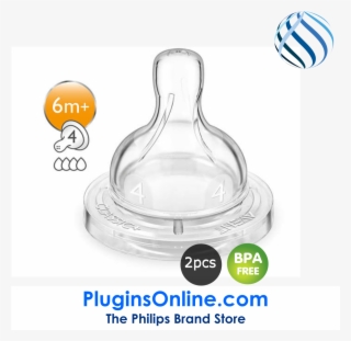 Philips Scf634/27 Silicone Teats 6m 4h - Avent Teat Fast Flow 4 Holes Normal Scf634 27 #8680473