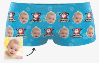 Custom Kids Christmas Santa Claus Face Boxer - Christmas Day #8682078
