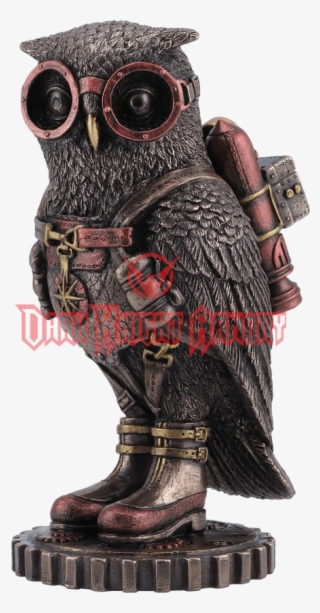 Steampunk Owl With Goggles And Jetpack Statue - Owl Sculpture #8682503
