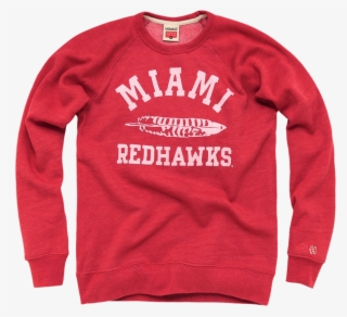 Homage Miami University Redhawks Crewneck Sweatshirt - Long-sleeved T-shirt #8682941