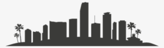 Miami Clipart Clipart Silhouette - Los Angeles City Skyline Silhouette Clipart #8683081