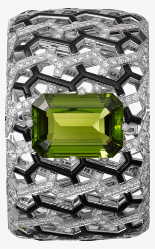 High Jewellery Bracelet White Gold, Peridot, Black - Jewellery #8683116