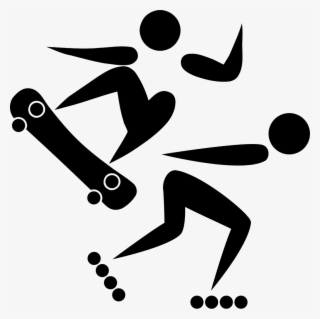 File - Skating Pictogram - Svg - Patinaje De Velocidad Dibujo #8684377