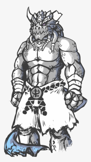 Sketch Art Of My D&d Character I Worked Out, Dosken - Dungeons And Dragons Dragonborn Monk #8685150
