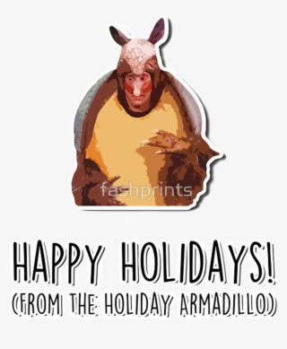 Armadillo Friends Holidays Ftestickers Freetoedit - Happy Holidays From The Holiday Armadillo #8685192