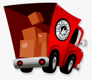 Tattoo Moving Truck Red - Illustration #8685751