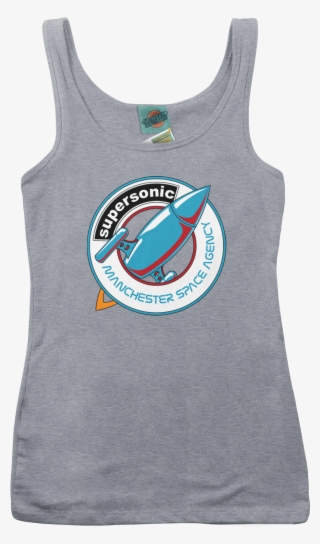 Oasis Inspired Supersonic Manchester Space Agency T-shirt - Active Tank #8686702