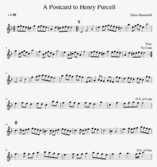 A Postcard To Henry Purcell - C Major One Octave Songs #8687777