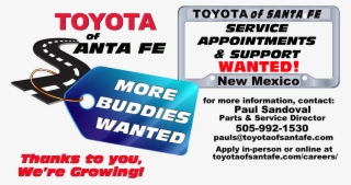 Service Appointment Setters Wanted - Toyota Of Santa Fe #8688409