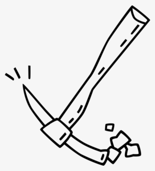 Vector Illustration Of Mining Pickaxe Or Pick Hand - Line Art #8689739