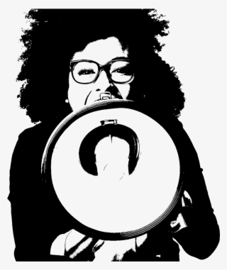 Leave A Comment On Av1 Background Testimonials - Black Woman Holding Megaphone #8693930