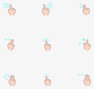 Touch Gesture - Cartoon #8694091