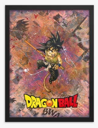 Kid Goku Dragonball Comic Canvas Framed Reproduction - Poster #8694130