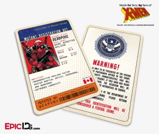 Mutant Registration Act 'x-men' Classic Comic Identification - Mutant Registration Act Card #8694901