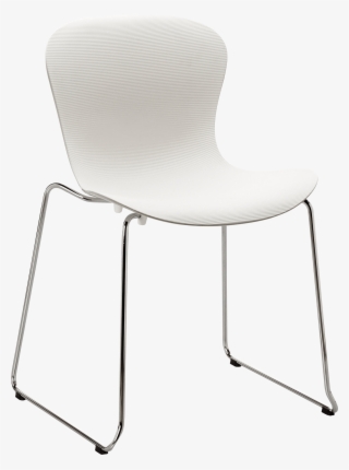 Nap Chair Kasper Salto Milk White Chrome Steel Base - Chair #8696559