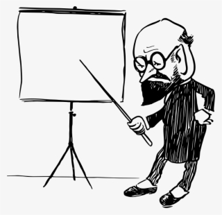 Teacher - Animated Black And White Clipart Teacher #8698557