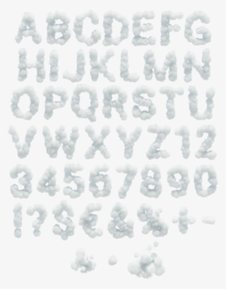 White Cloud Font Alphabet - Cloud Font Style #8699273