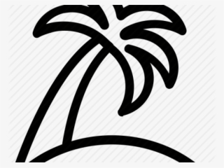 Drawn Beach Coconut Tree - Palm Tree Icon Transparent #8699566