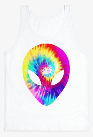 Tie Dye Alien Head - Peace Sign Tie Dye Alien #870421