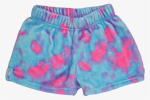 Picture Of Sherbet Tie Dye Plush Shorts - Tie Dye Shorts #870607