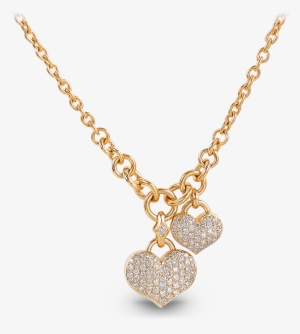 Double Heart Charm Necklace - Charm Necklace With Heart #870729